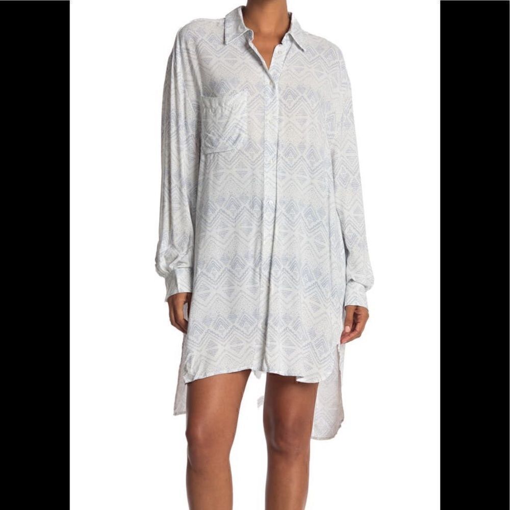 Dress forum Women oasis button down long sleeve shirt dress size M, NWT